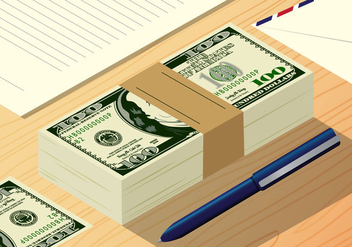 A Bundle of 100 Dollar - Kostenloses vector #380741